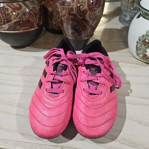 Adidas Kids Bright Pink and Black Sneakers